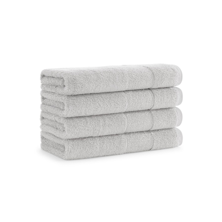 Monarch Brands Turkish Hand Towels, 18in x 32in, Solid , Gray, 4PK PNP-HT-TS-1832-5-4-GRY